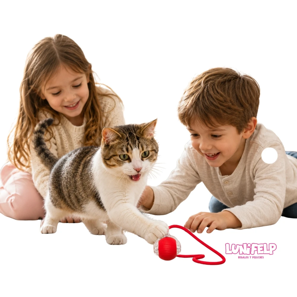 Pelota Interactiva con Vibración y Cuerda para Gatos - Imagen 4