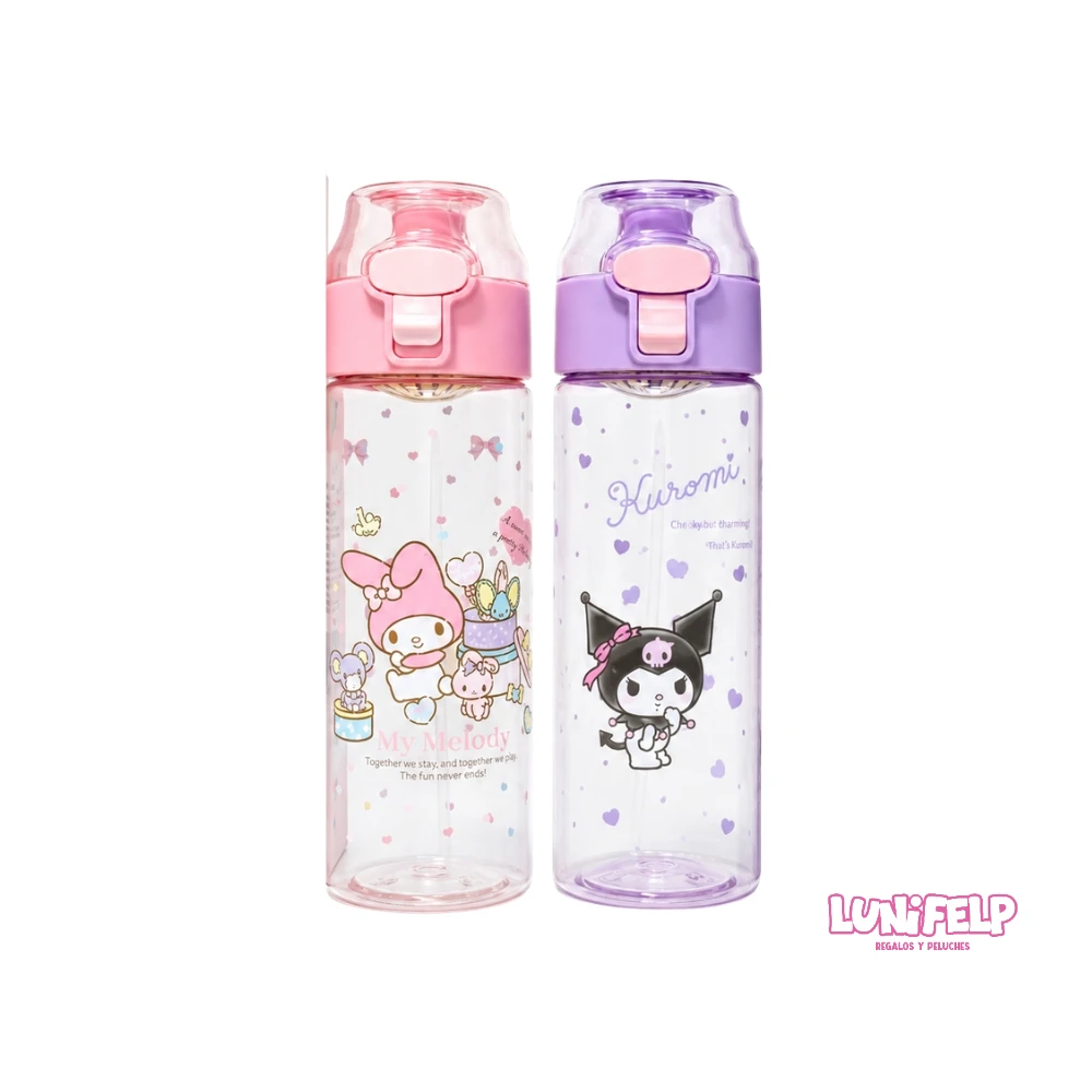 Botella de Agua Deportiva con Personajes Sanrio