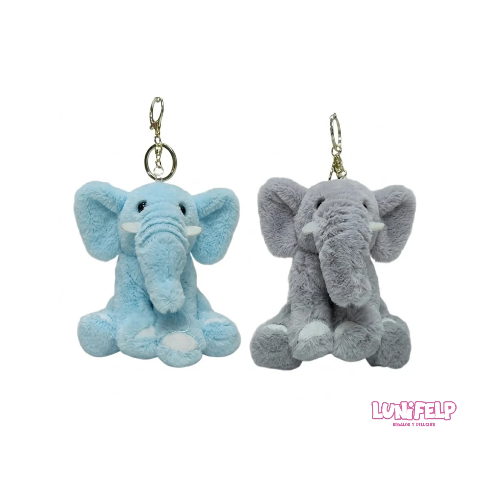 Llaveros Peluche Elefante 14 cm Suave y Adorable