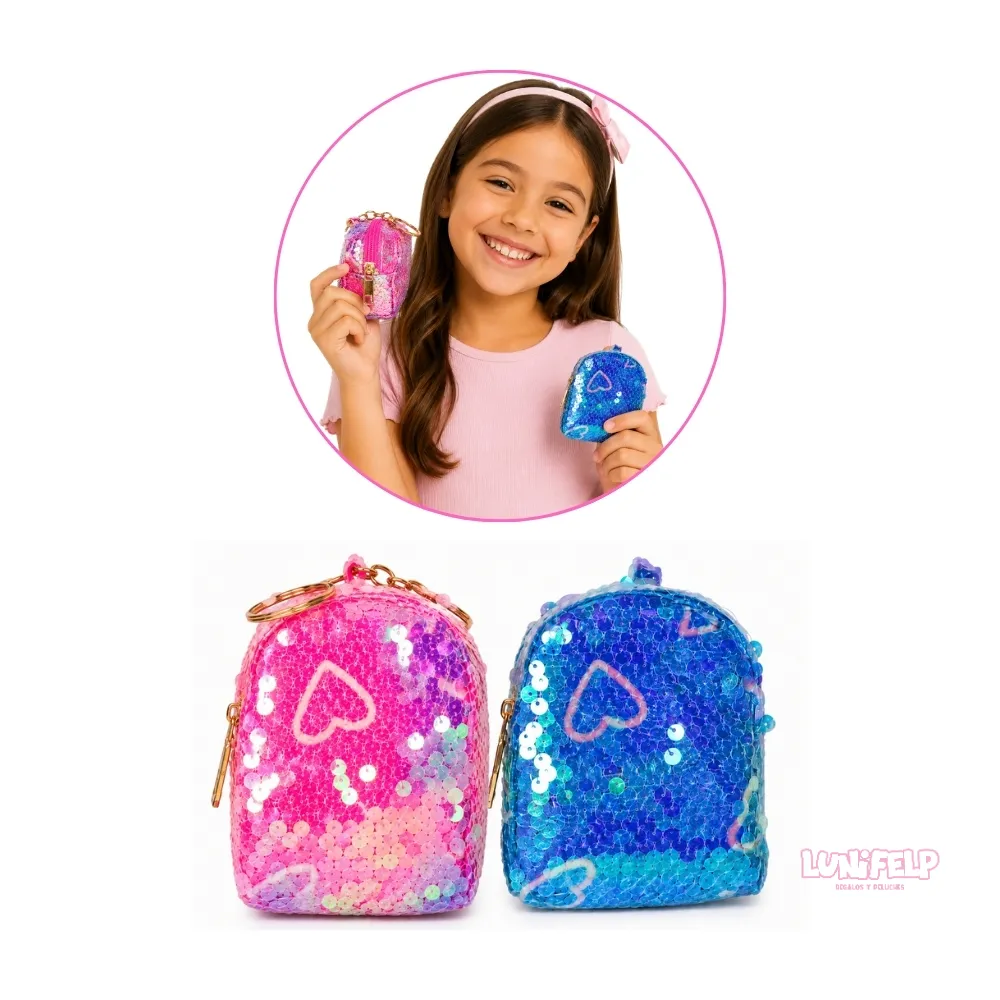 Llavero Monedero con Lentejuelas Brillantes