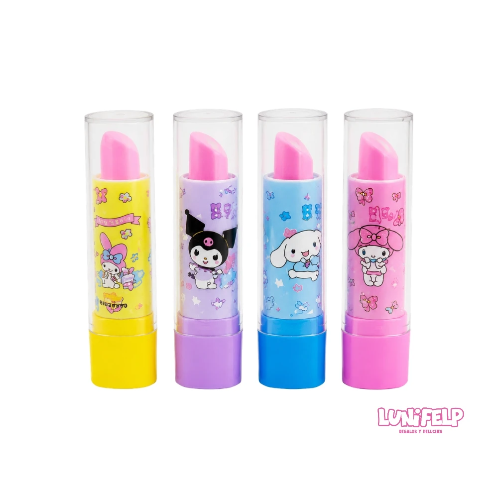 Borradores Kawaii en Forma de Labial - Diseño Sanrio