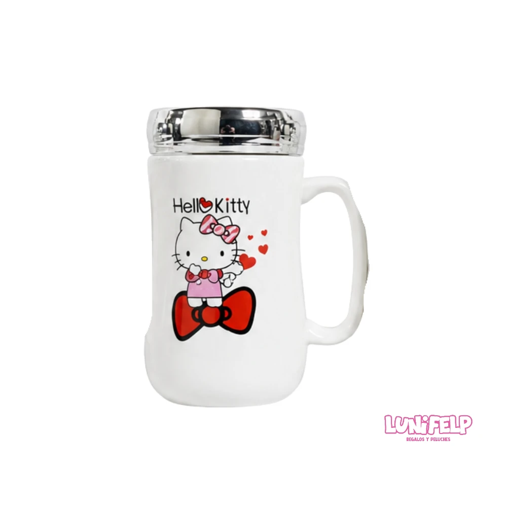 Mug Cerámica Alto Hello Kitty con Tapa Espejo - Imagen 2