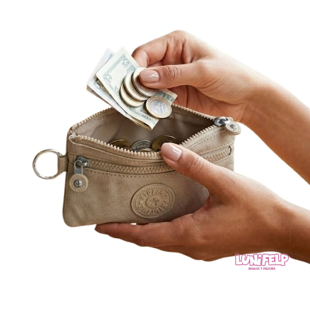 Monedero Llavero de Tela Resistente con Doble Bolsillo - Imagen 3