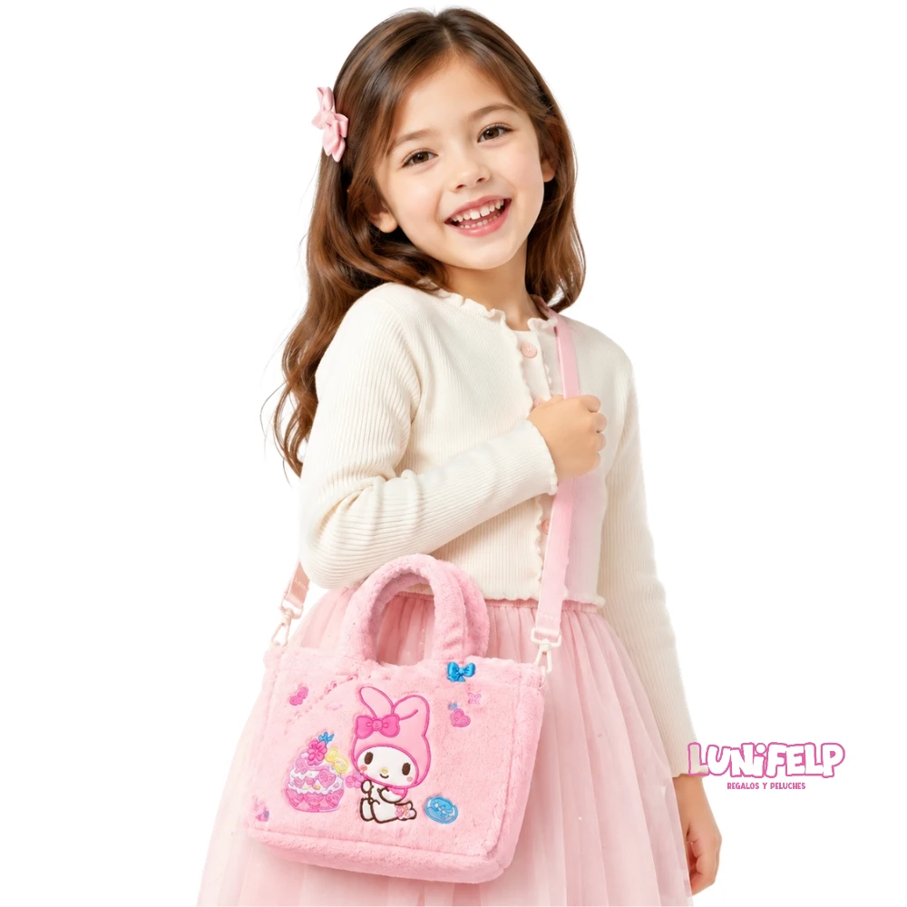 Bolso de Felpa Sanrio de Mano y Correa Ajustable Manos Libres - Imagen 5