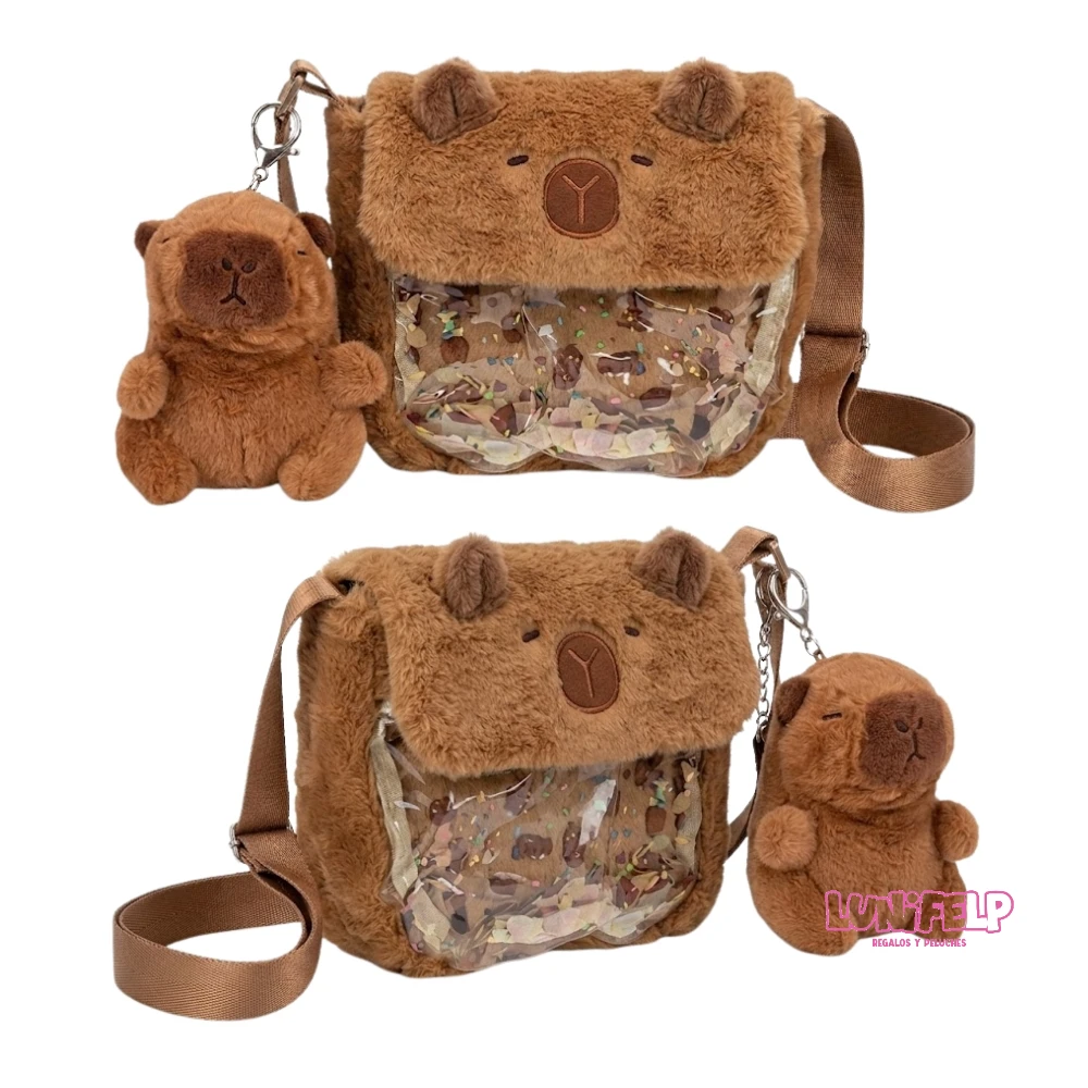 Bolso Bandolera Capibara con Ventana Transparente e Incluye Llavero - Imagen 2
