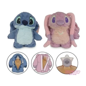 Bolsa Terapéutica de Agua Caliente Peluche Stitch y Ángel