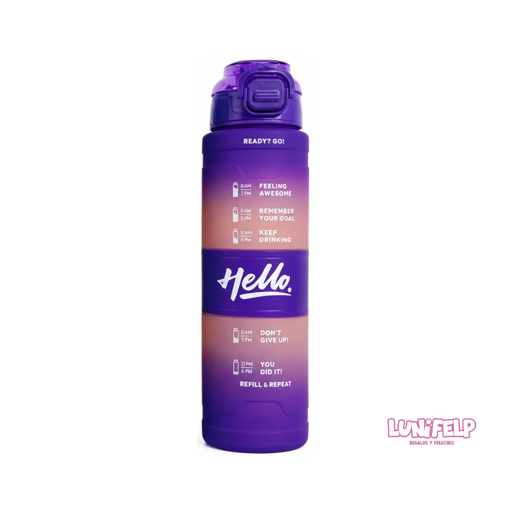 Botella Deportiva Motivacional 1 Litro con Marcador de Tiempo - Imagen 4