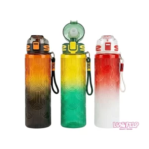 Botella Deportiva Degradada 900ml con Textura y Correa