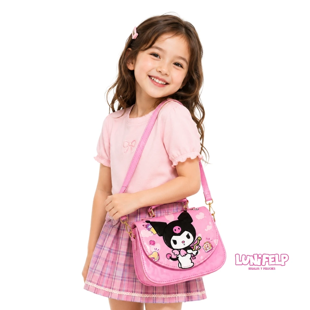 Bolso Kuromi Sanrio de Mano y Bandolera con Correa - Imagen 4