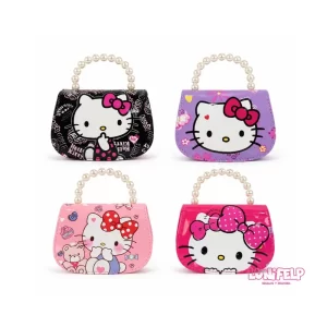 Bolso Hello Kitty de Mano con Perlas y Correa Bandolera