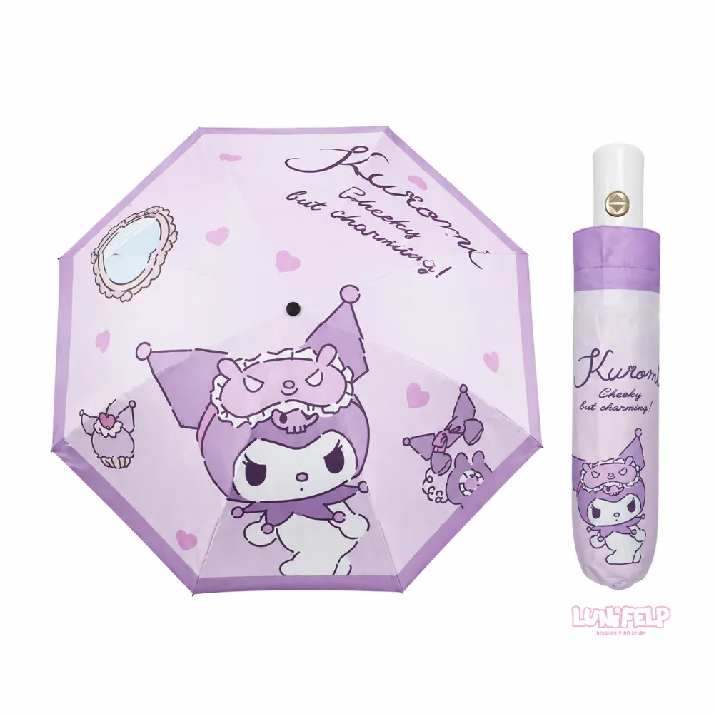 Sombrilla Kuromi de Sanrio con Protección UV