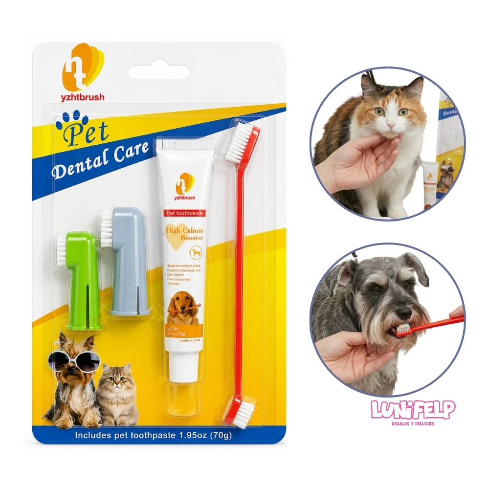 Kit Completo de Higiene Dental para Mascotas
