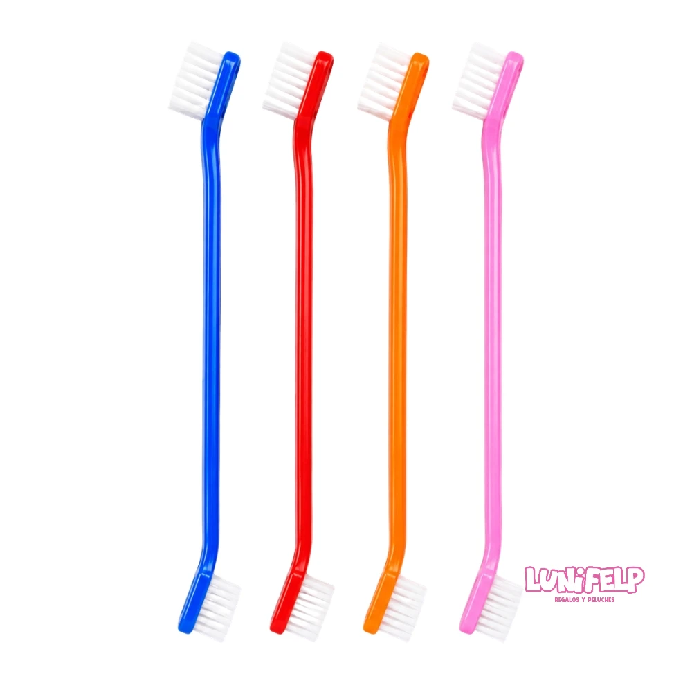 Set de 4 Cepillos Dentales de Doble Cabezal Mascotas - Imagen 4