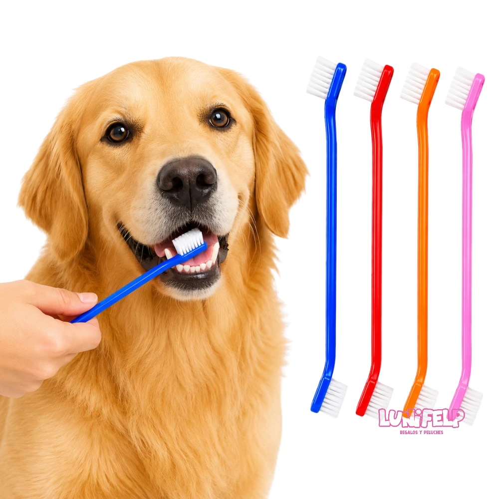 Set de 4 Cepillos Dentales de Doble Cabezal Mascotas - Imagen 2