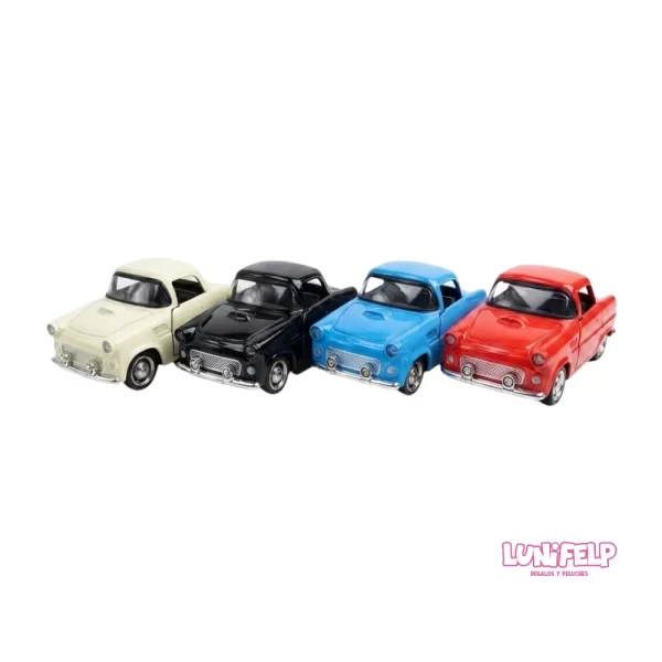 Auto Metálico Clásico de Colección con Mecanismo Pull-Back