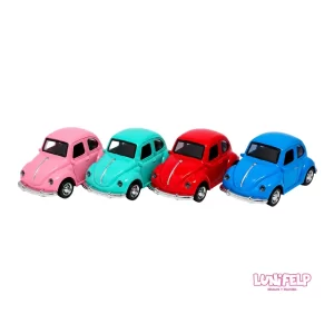 Carrito Metálico de Colección Diseño Escarabajo con Puertas Abribles