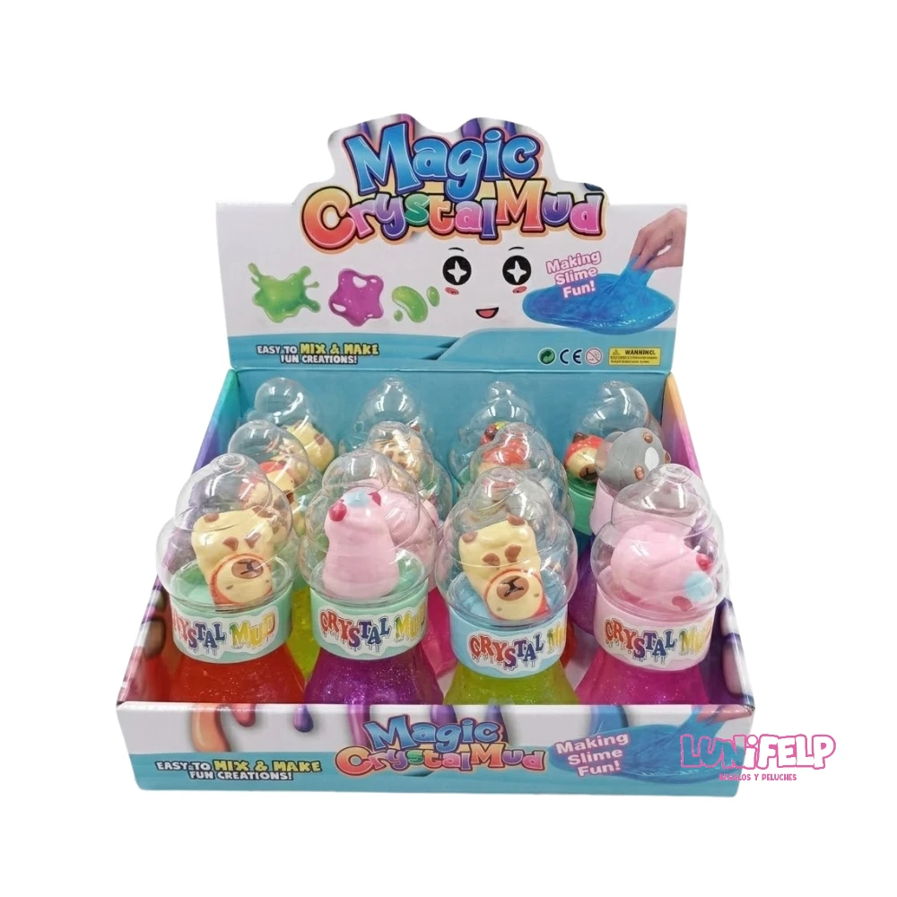 Slime Brillante Crystal Mud con Figura de Capibara - Imagen 5