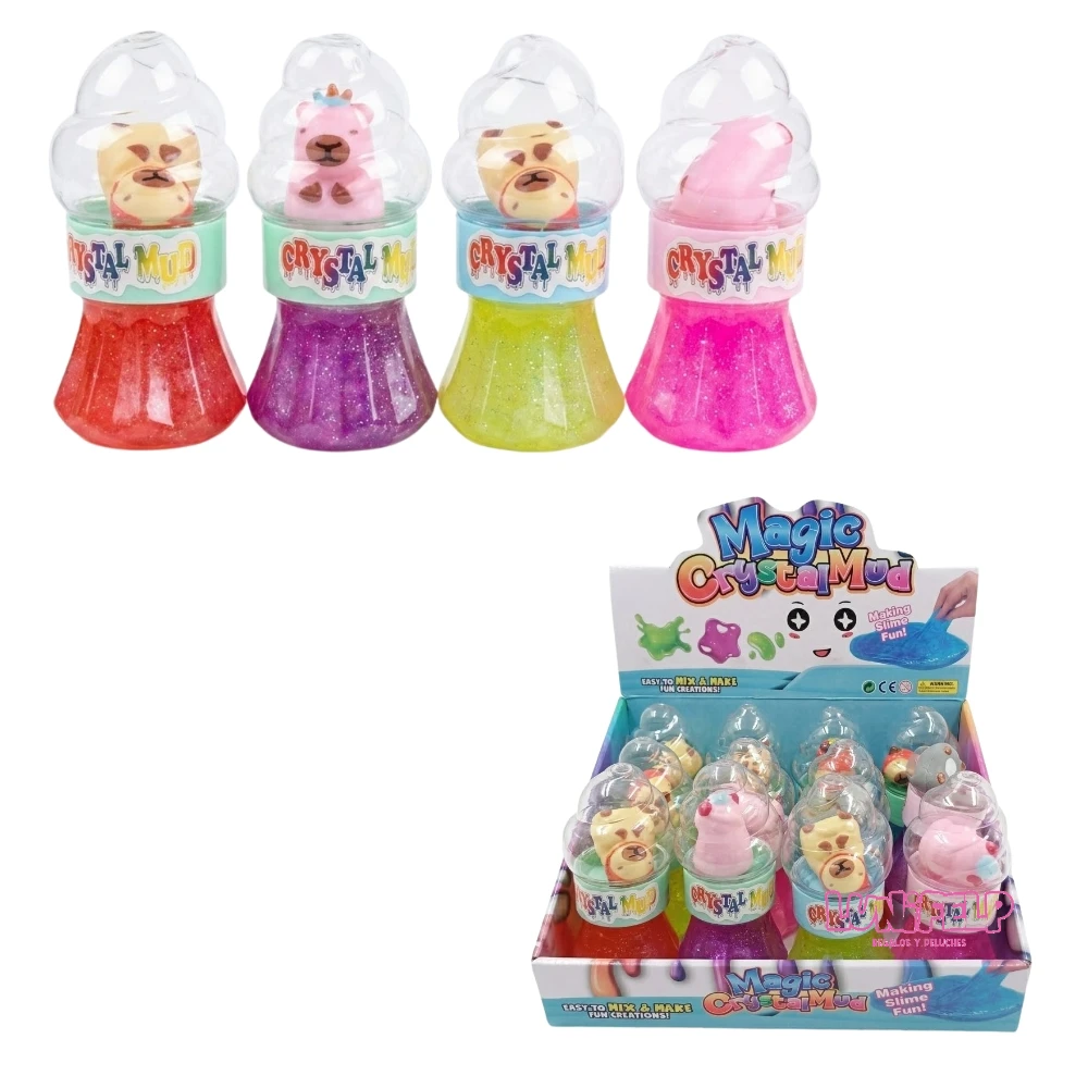 Slime Brillante Crystal Mud con Figura de Capibara - Imagen 2