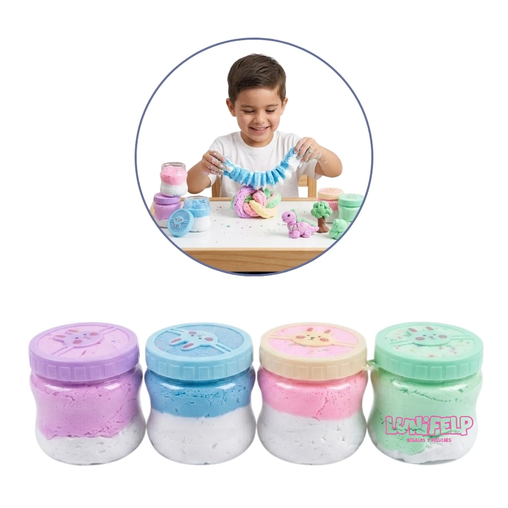 Fomi Moldeable Bicolor en Bote con Diseño de Conejito - Imagen 4