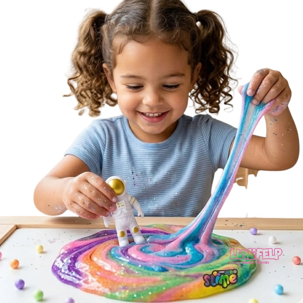 Slime Crystal Mud con Figura de Astronauta y Cuentas Decorativas - Imagen 4