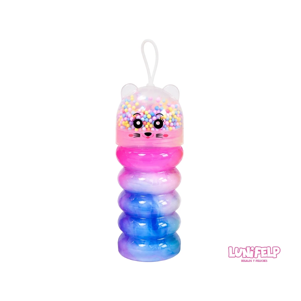 Slime Crystal Mud con Perlas Decorativas y Estuche de Gato - Imagen 4