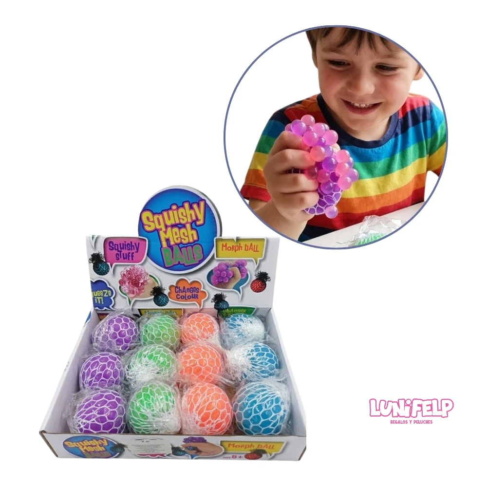 Pelota Antiestrés Squishy Mesh de 6 cm con Malla - Imagen 2