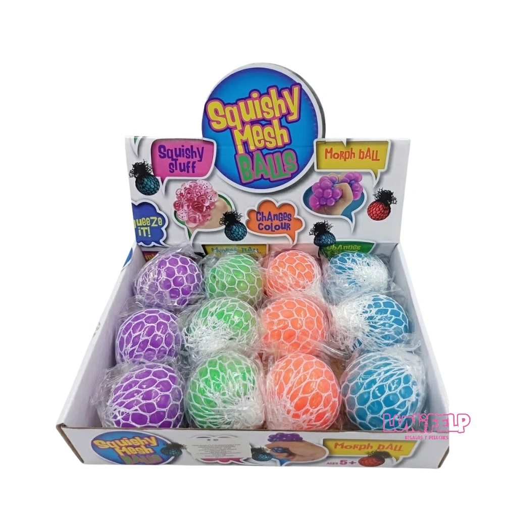 Pelota Antiestrés Squishy Mesh de 6 cm con Malla - Imagen 3