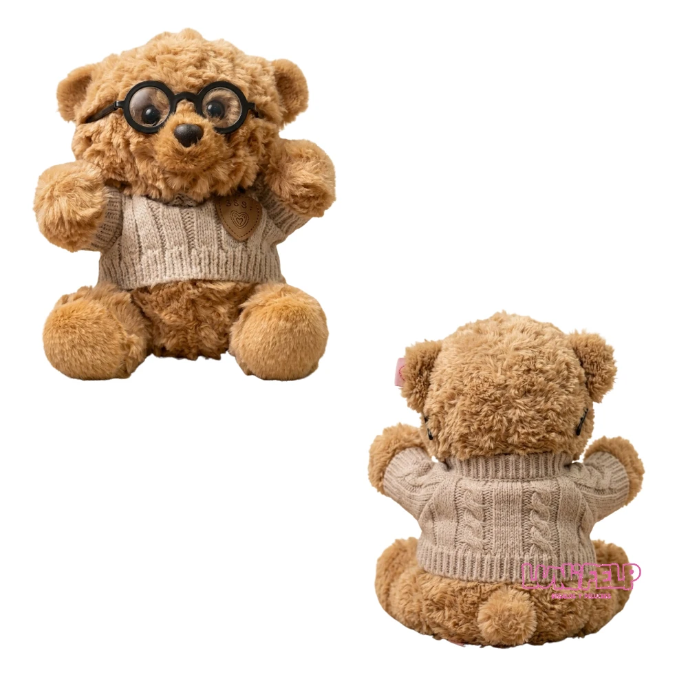 Peluche Oso 22 cm con Suéter y Gafas - Imagen 2