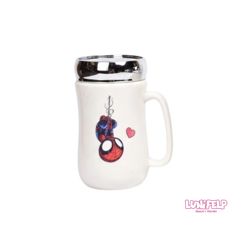 Pocillo cerámico Spider-Man Tapa Espejo - Imagen 5