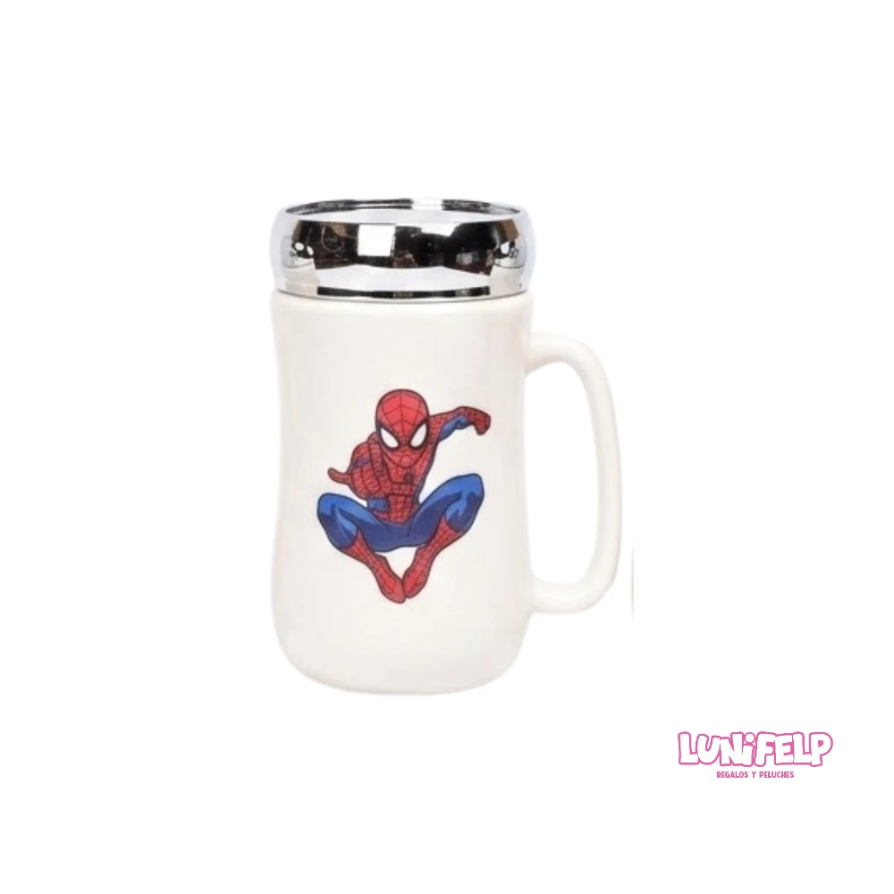 Pocillo cerámico Spider-Man Tapa Espejo - Imagen 4