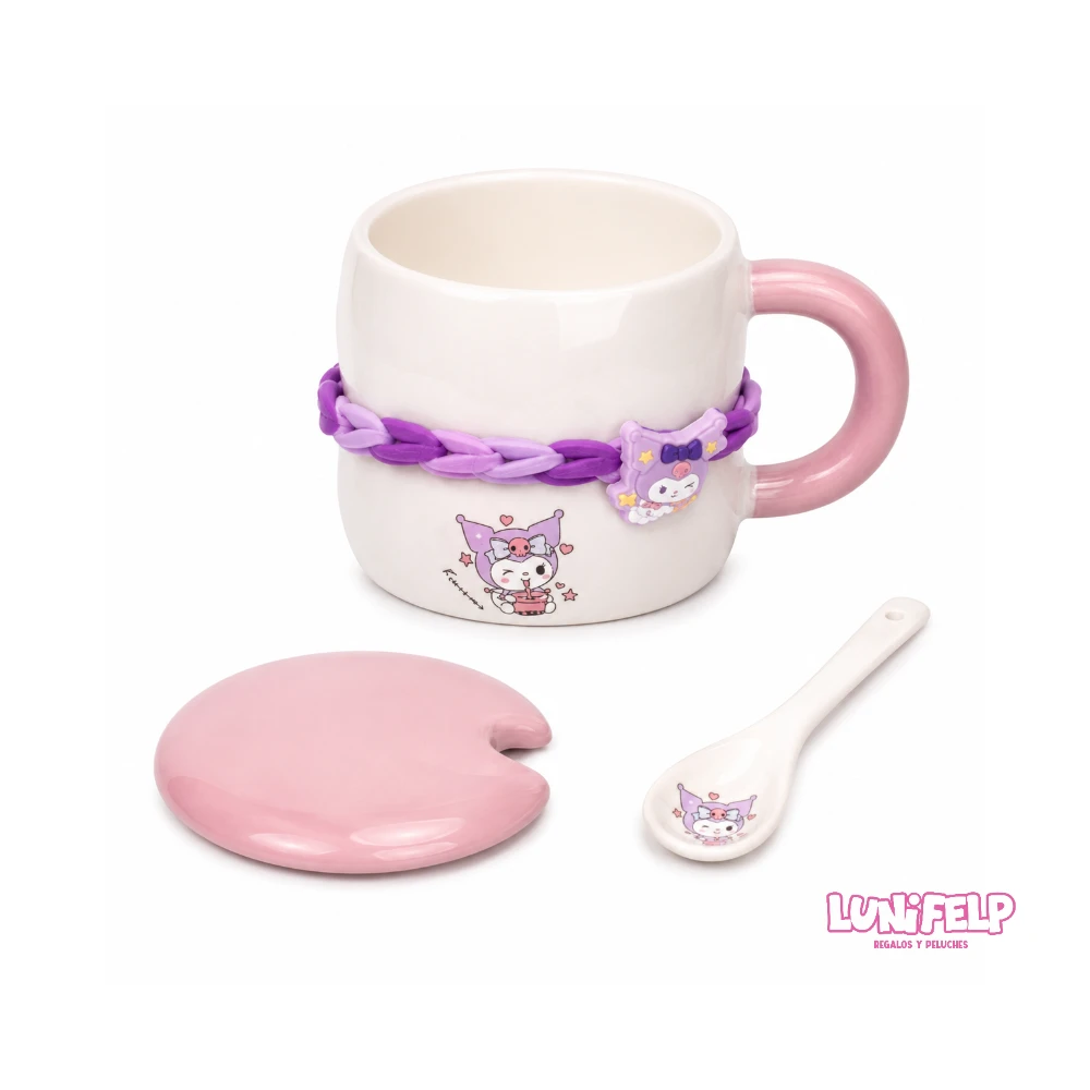Mug de Cerámica Kuromi Kawaii Texturizado - Imagen 5