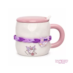 Mug de Cerámica Kuromi Kawaii Texturizado