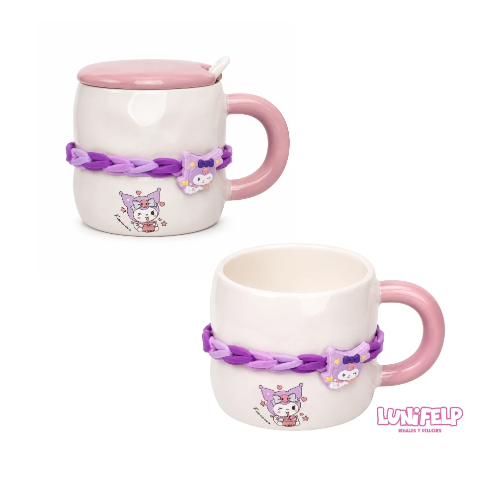 Mug de Cerámica Kuromi Kawaii Texturizado - Imagen 2