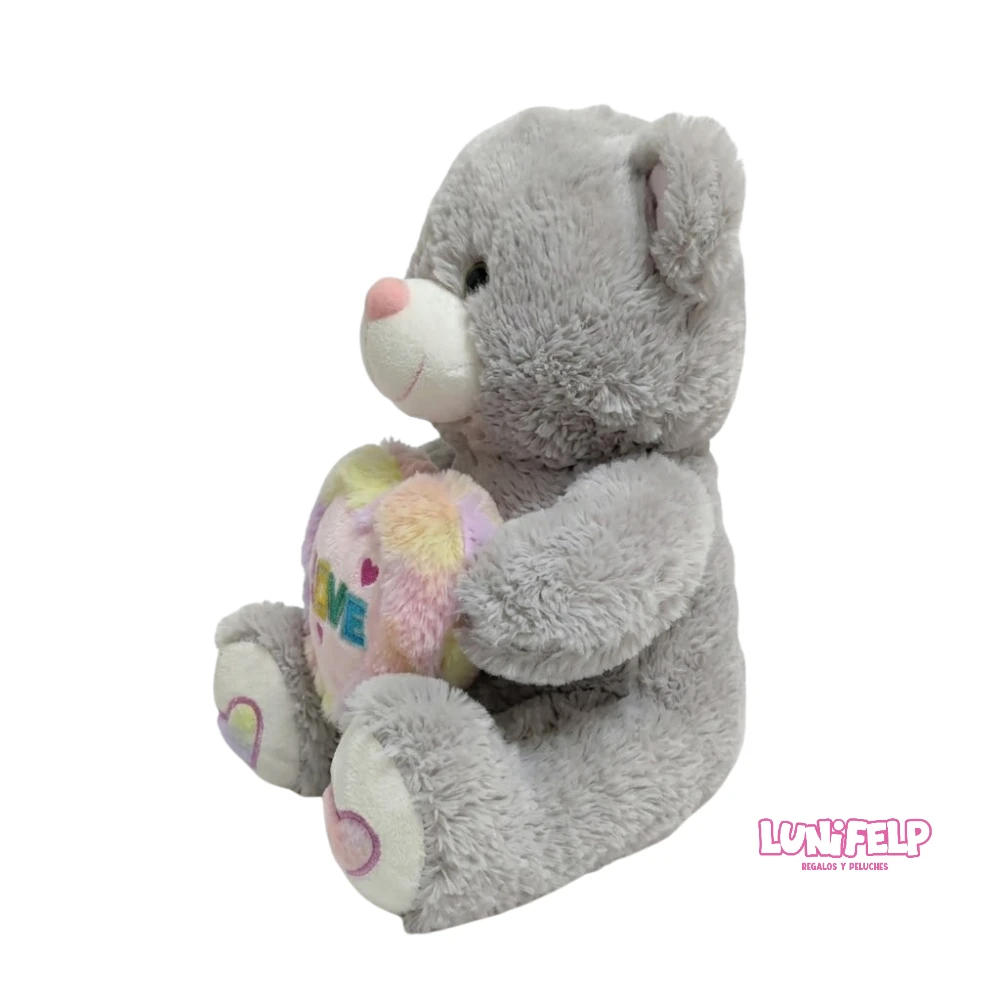 Peluche Oso 30 cm con Corazón LOVE - Imagen 3