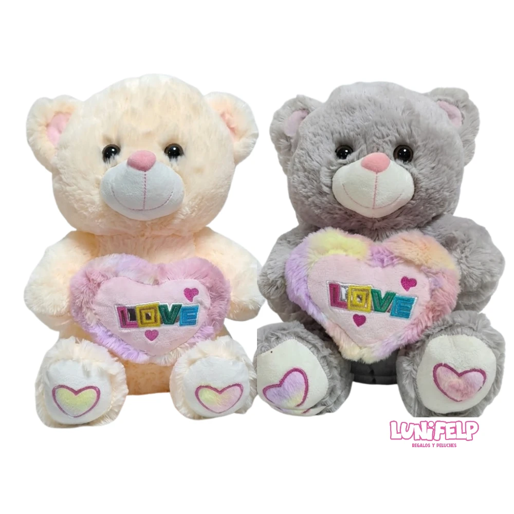 Peluche Oso 30 cm con Corazón LOVE
