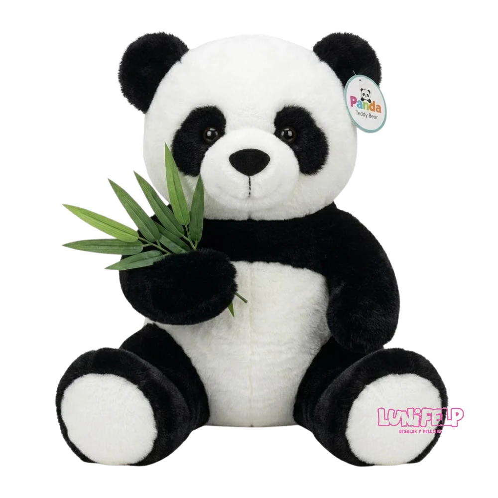 Peluche Oso Panda con Bambu 30 cm