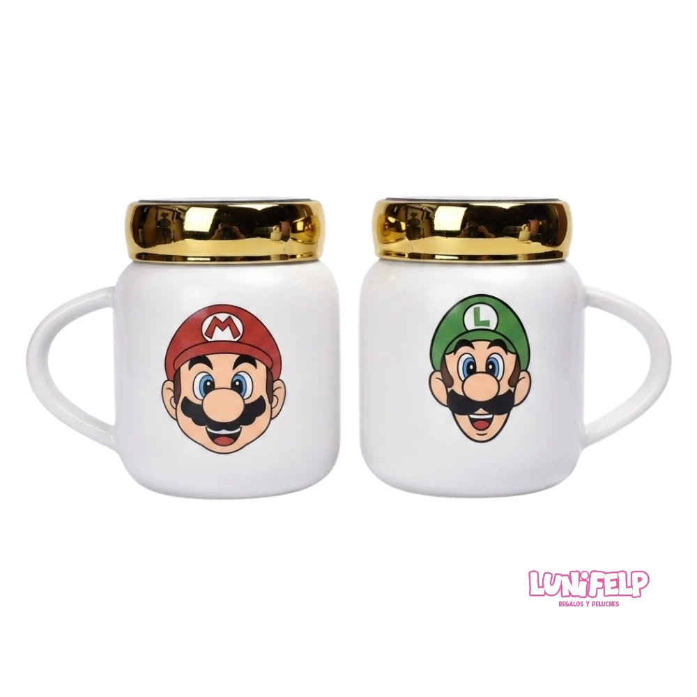 Mug Tapa Espejo Super Mario - 420ml