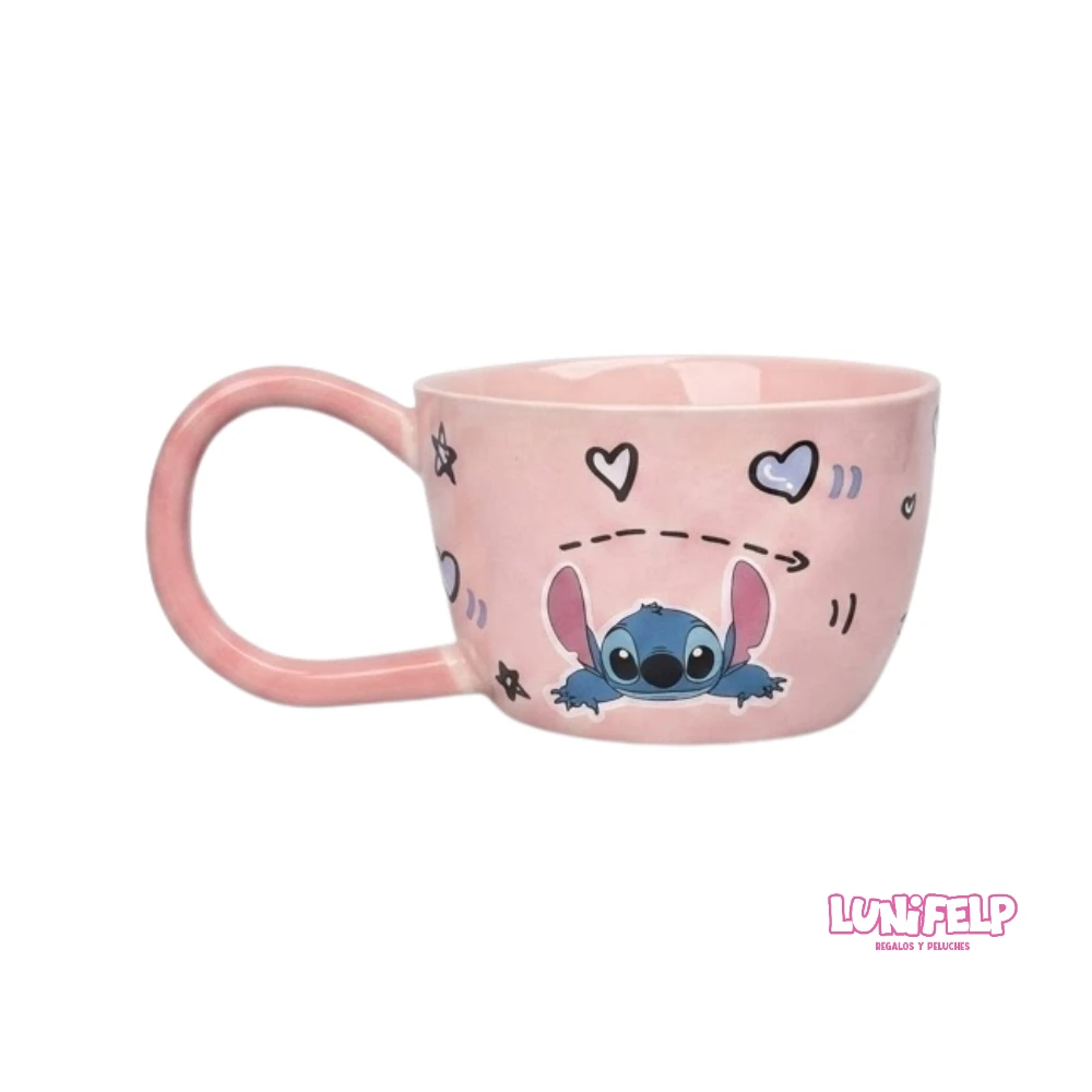 Taza en Ceramica Stitch y Angel - Imagen 3
