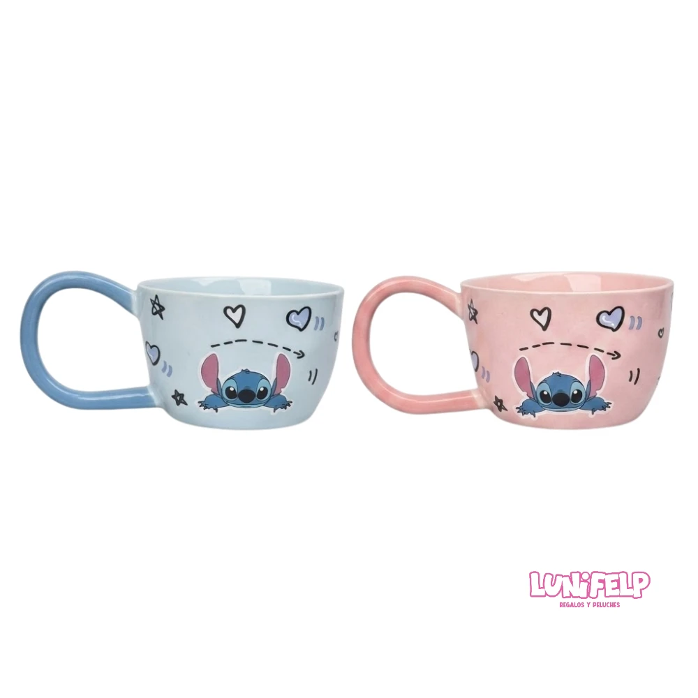 Taza en Ceramica Stitch y Angel - Imagen 2
