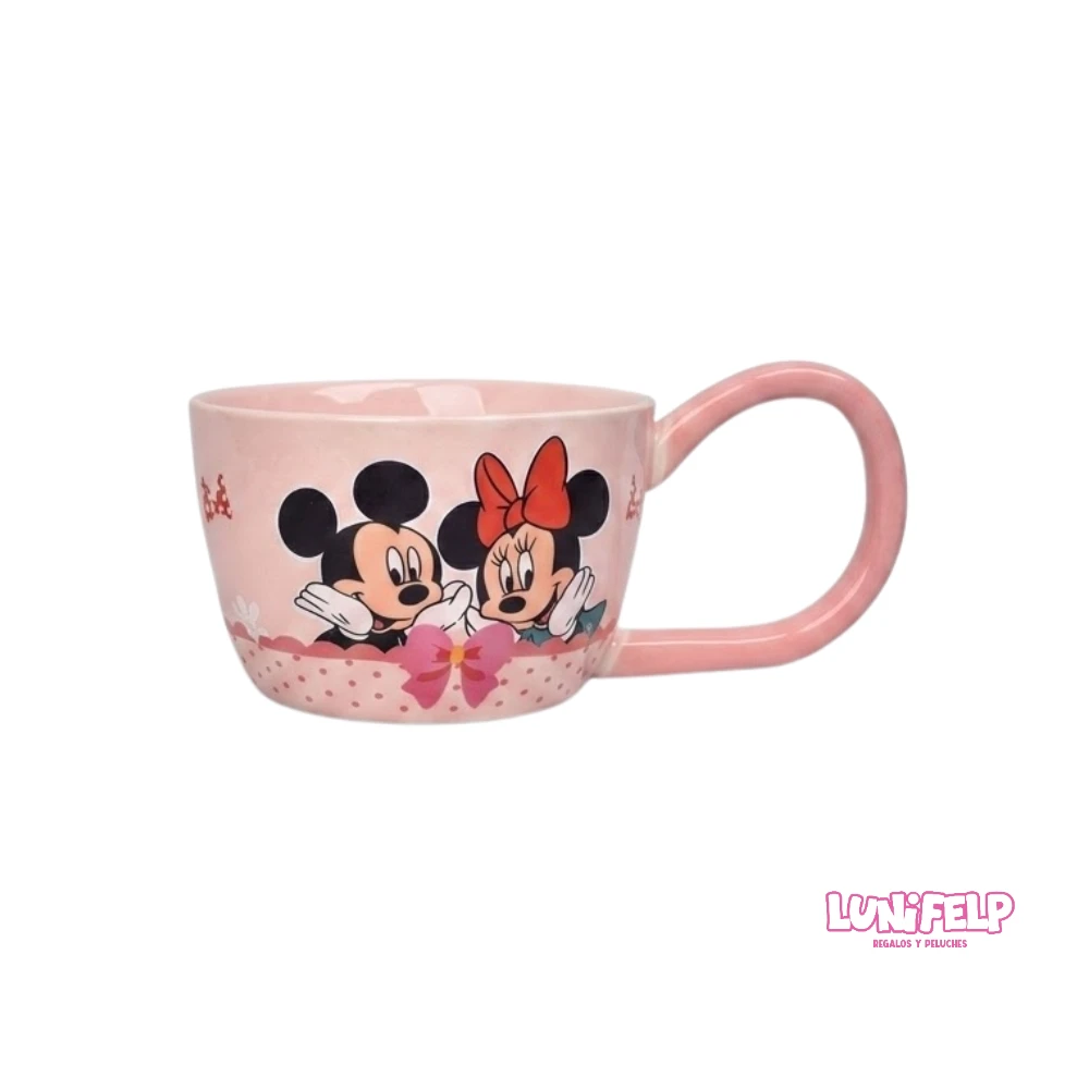 Taza Kawaii Mickey, Minnie y Daisy