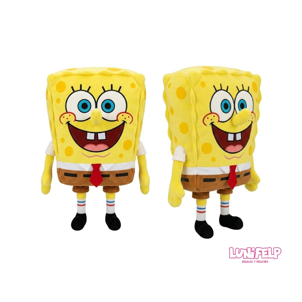 Peluche de Bob Esponja 30 cm Suave de Algodón Siliconado - Imagen 2
