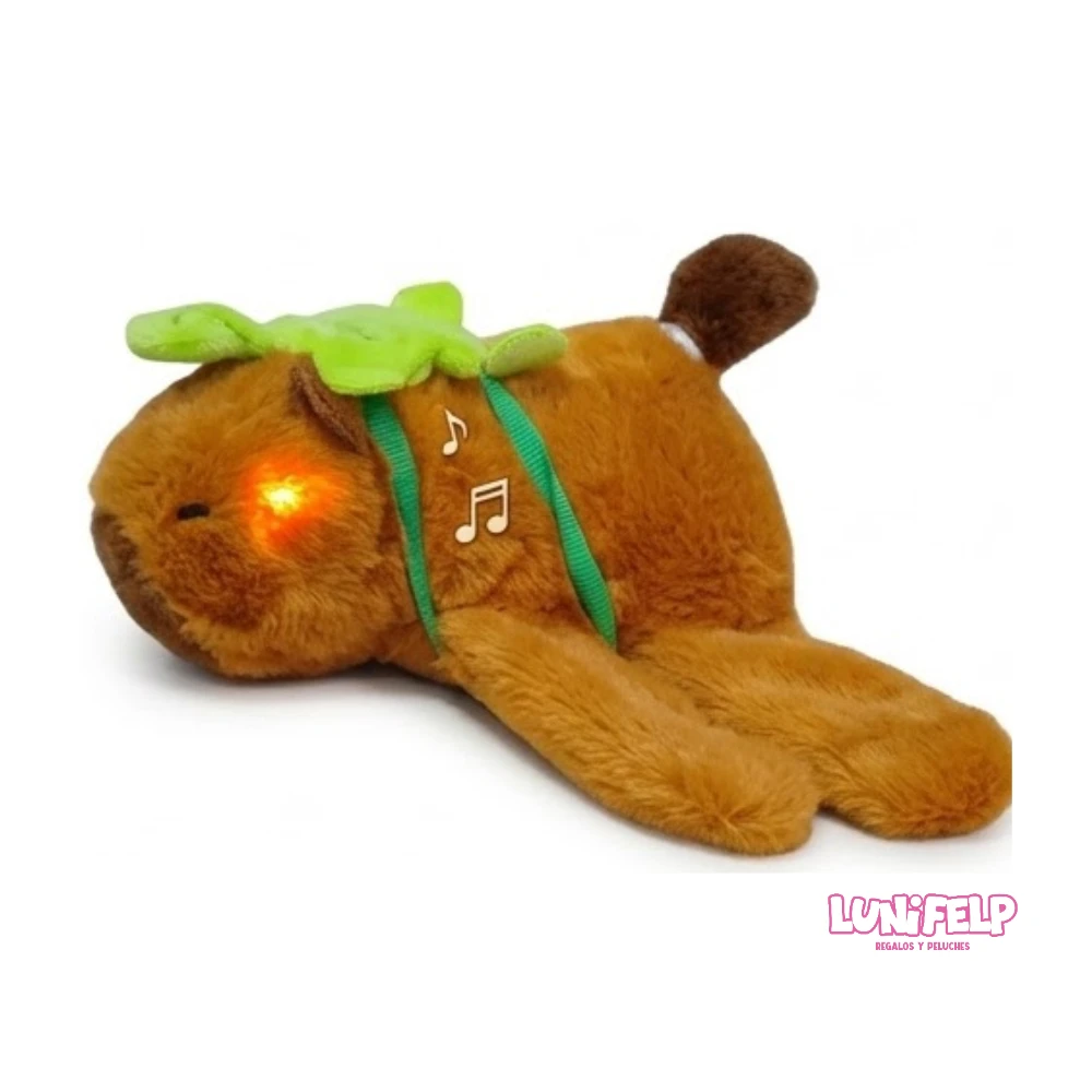 Peluche Capibara Movimiento Luz Sonido Manilla
