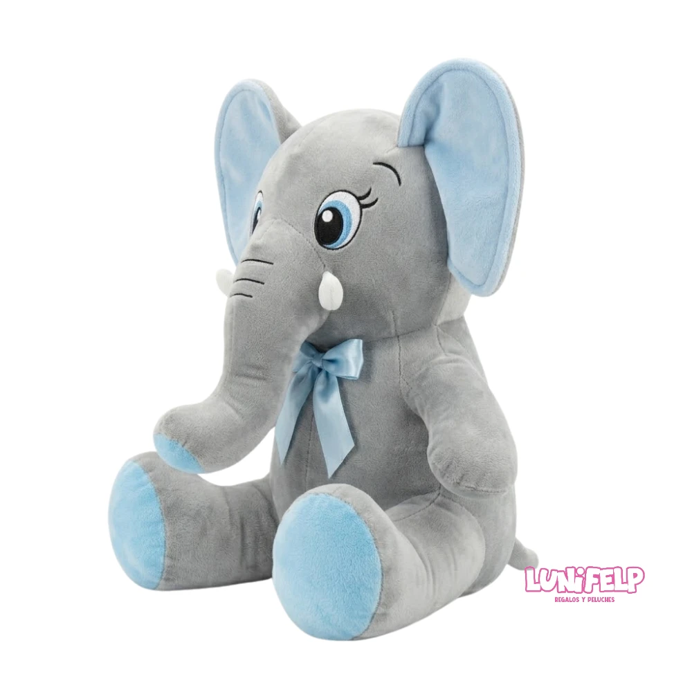 Elefante de Peluche Gigante 50cm en Algodón Siliconado