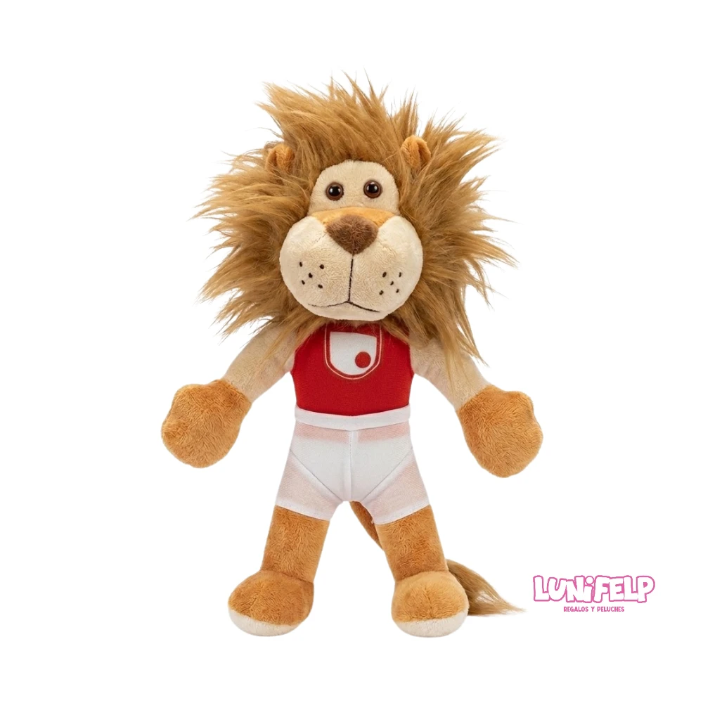 Peluche León Mascota Santa Fe 35 cm