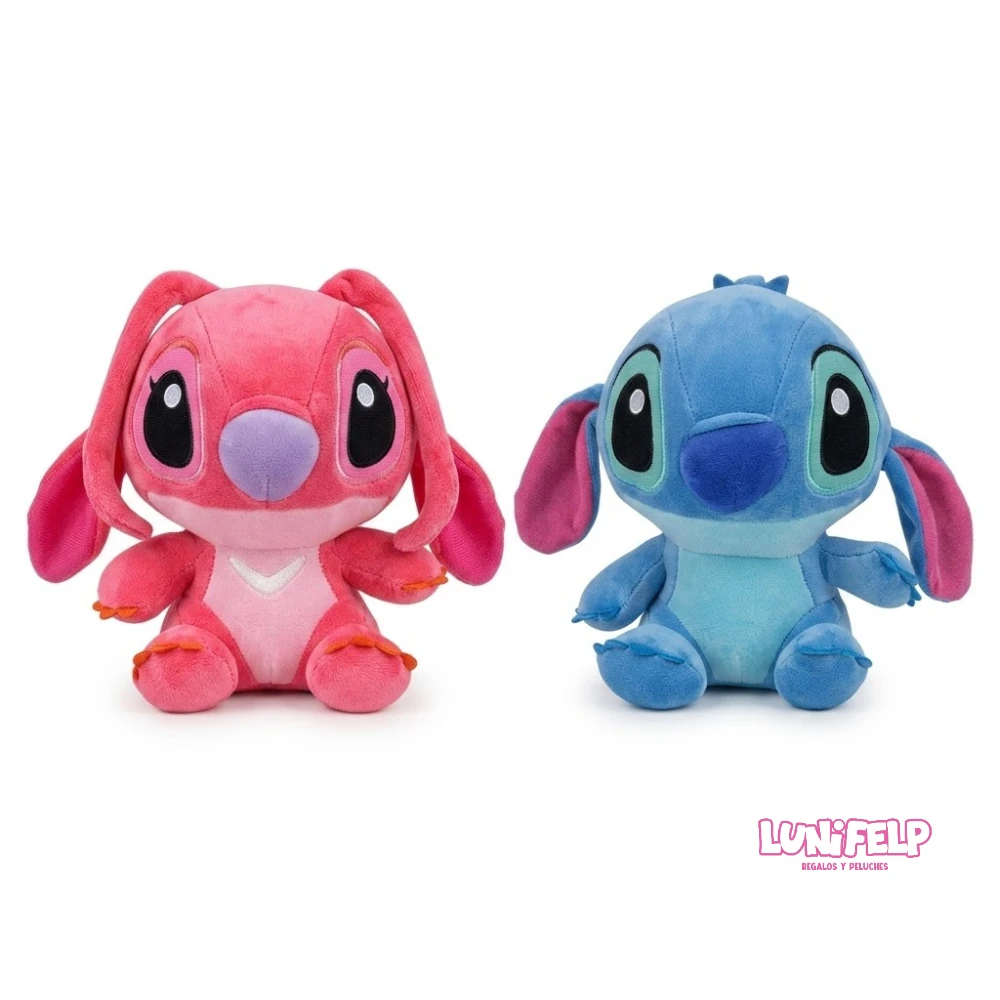 Peluche Stitch o Ángela 21 cm Suave Algodón