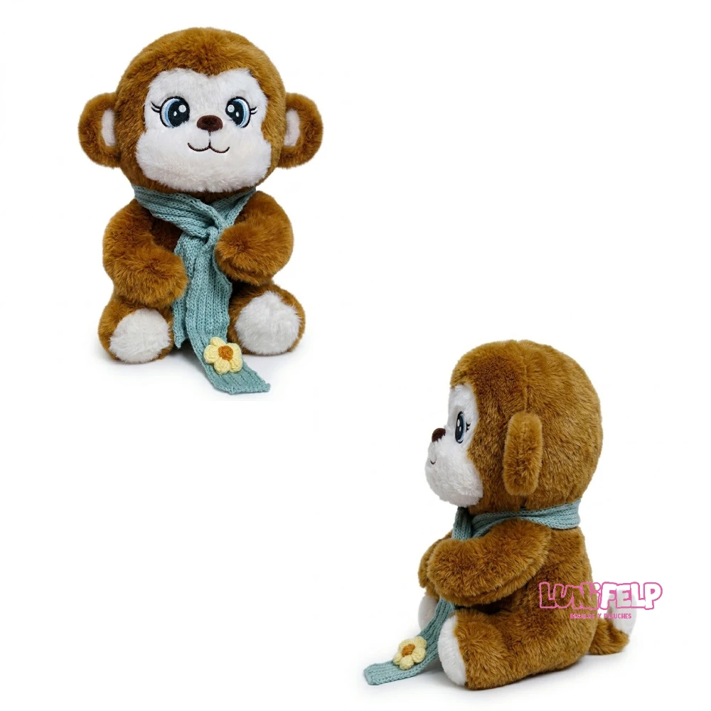 Peluche Changuito 40 cm Suave con Bufanda - Imagen 4
