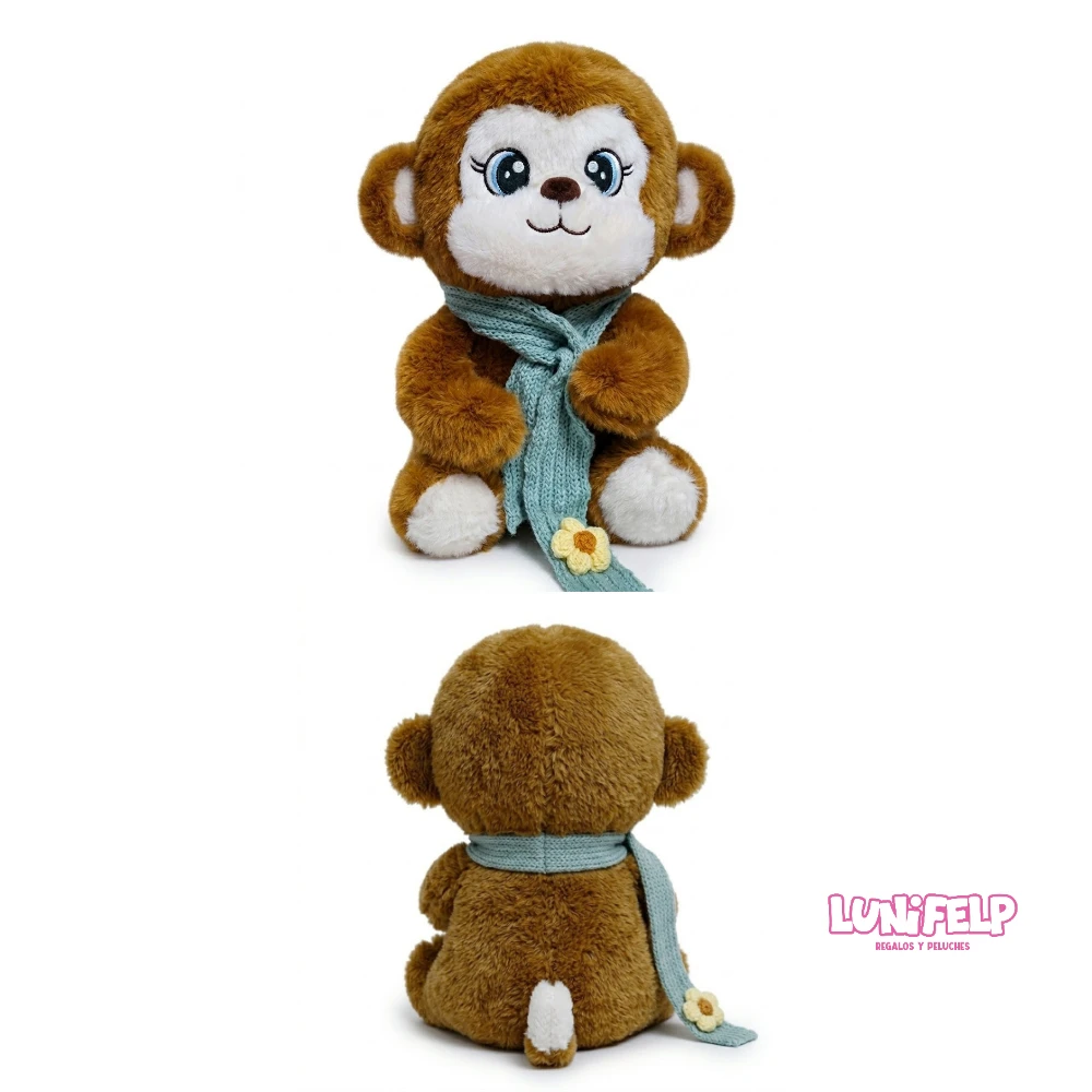 Peluche Changuito 40 cm Suave con Bufanda - Imagen 5