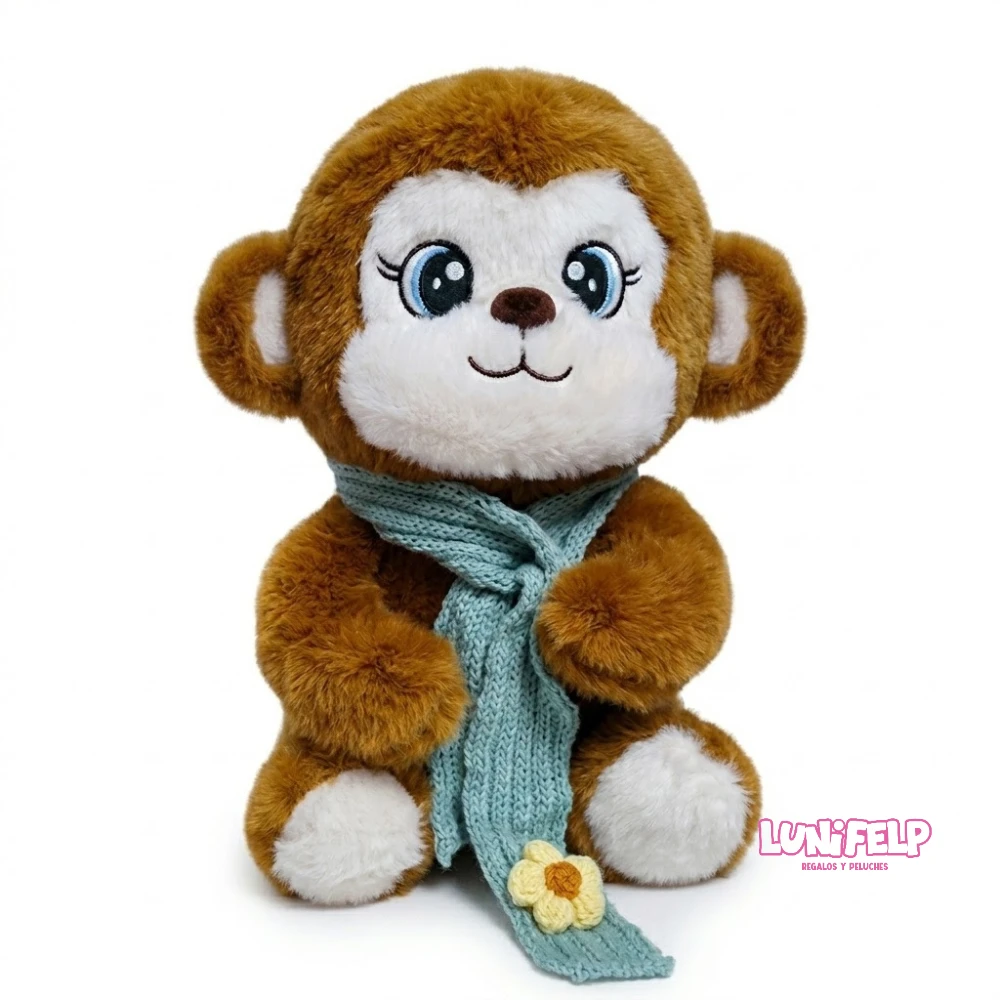 Peluche Changuito 40 cm Suave con Bufanda