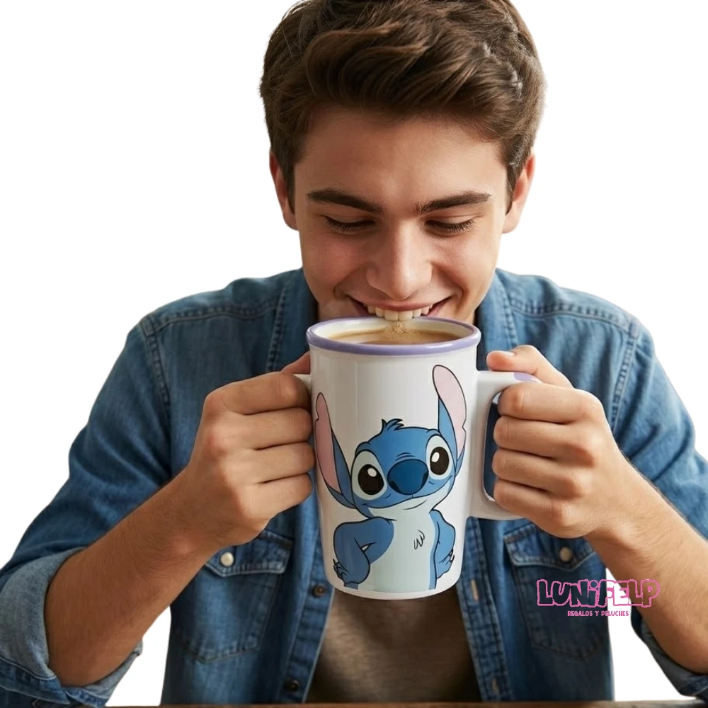 Mug Alto de Cerámica Stitch Original Disney - Imagen 4