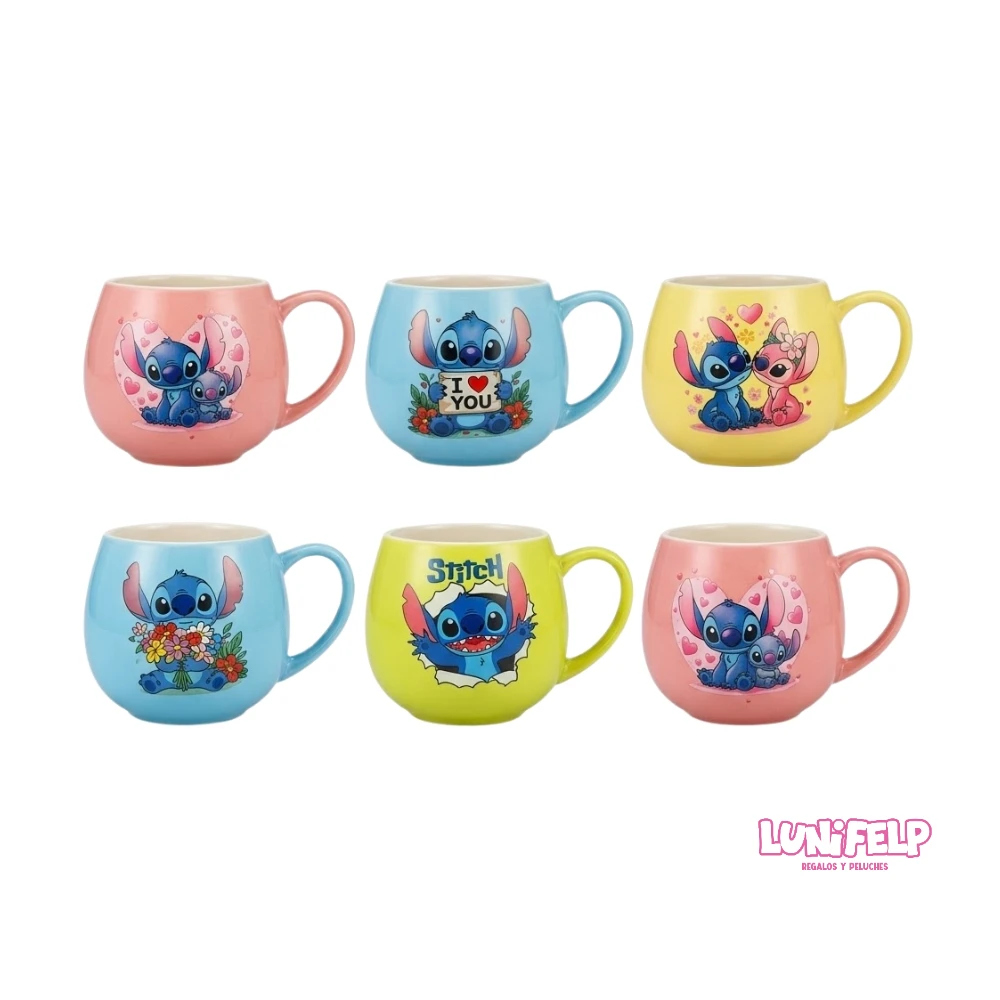 Pocillo cerámico Tintero Stitch Set x 6 para regalo